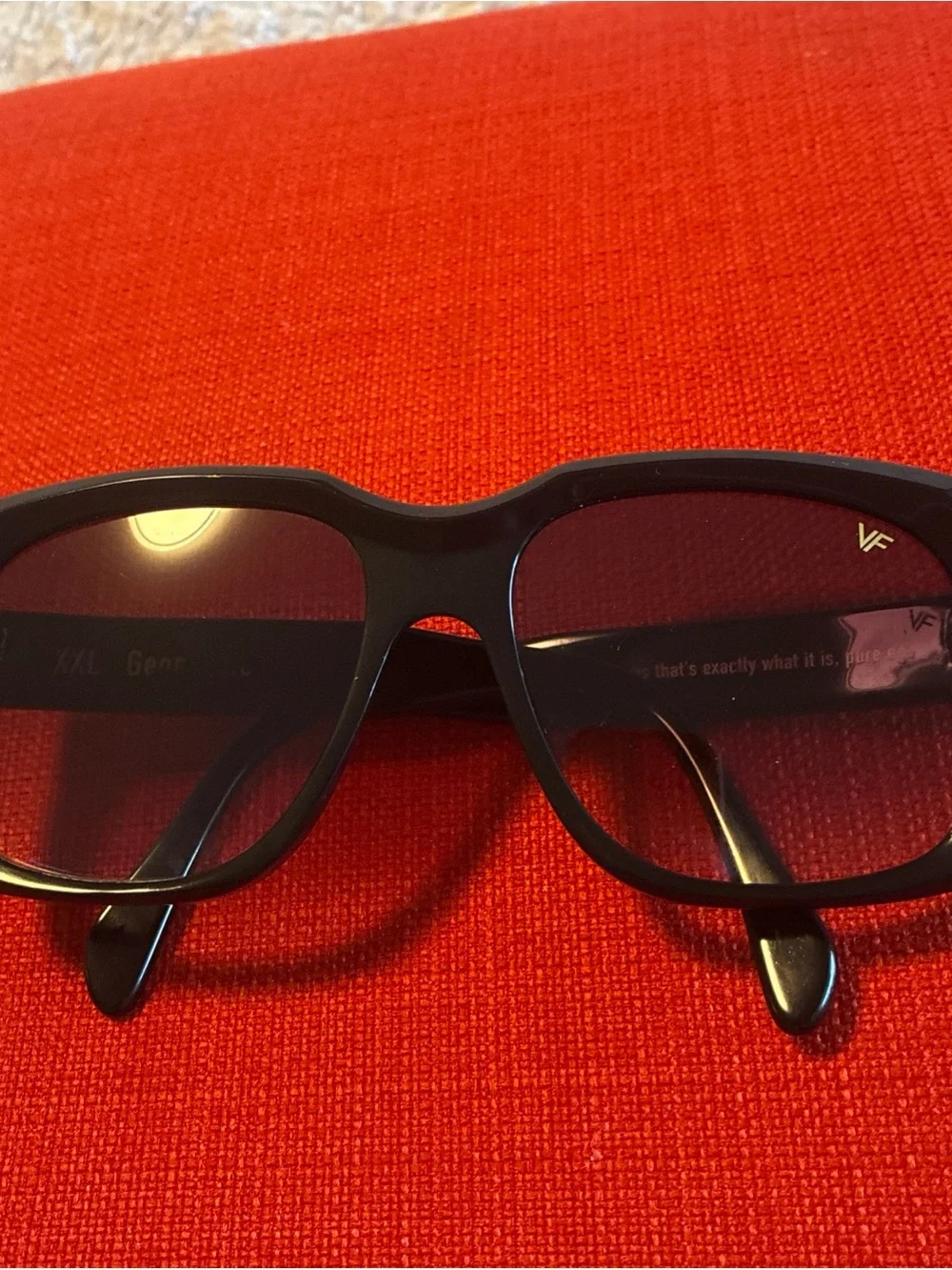Vintage Frames (VF) Company Geometric Oversized, Black Acetate XXL